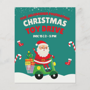 Weihnachts-Spielzeug-Aktion Santa Motorrad Geschen Flyer