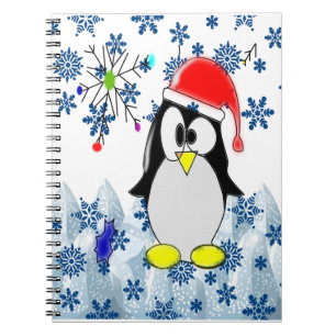 Weihnachts-Spiral-Notebook-Pinguin Notizblock