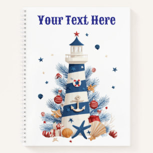 "Weihnachts-Spiralblock mit maritimem Thema – Fest Notizbuch