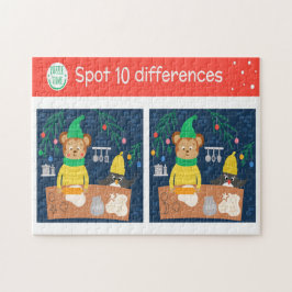 Weihnachts Spot 10 Differenzen Bärenpenguin Kinder