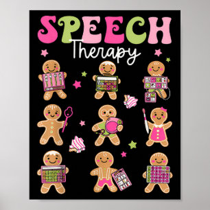 Weihnachts-Sprechtherapie-Slp-Therapie-Kekse Ginge Poster