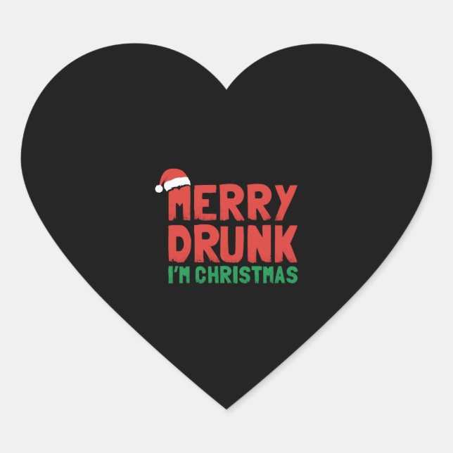 Weihnachts-Sprichwort Weihnachtsgeschenk-Idee Herz-Aufkleber (Vorderseite)