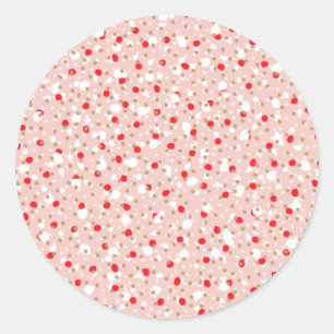 Weihnachts-Sprinkles Pastell-Rosa Aufkleber