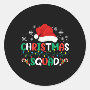 Weihnachts-Squad Familie Matching Funny Weihnachte Runder Aufkleber