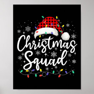 Weihnachts-Squad Familiengruppe passt Weihnachten Poster