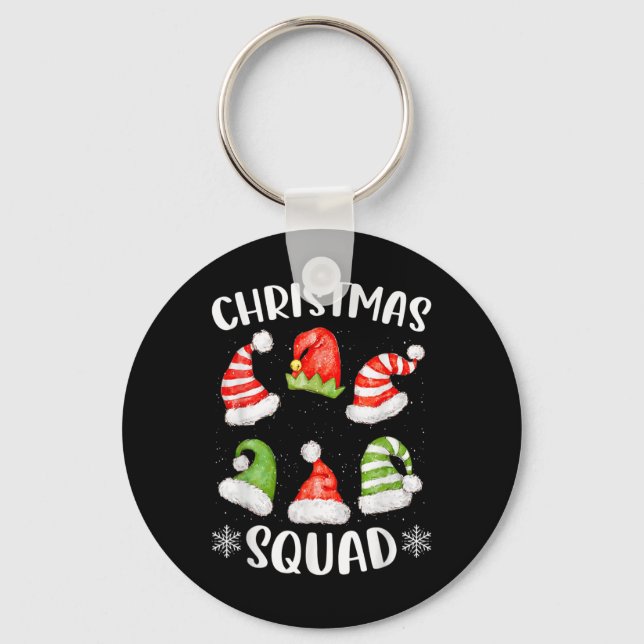 Weihnachts-Squad Familiengruppe passt Weihnachten  Schlüsselanhänger (Vorderseite)