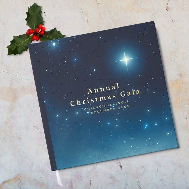 Weihnachts-Star Foil Gästebuch (Christmas Holiday Star Foil Guestbook)