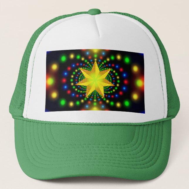 Weihnachts-Star-Fraktal Design-29440 Truckerkappe (Vorderseite)