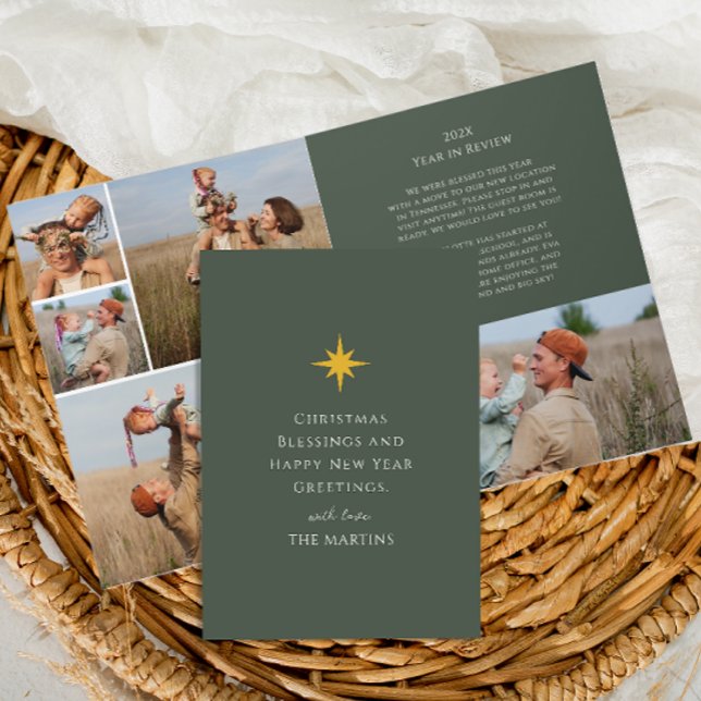 Weihnachts-Star-Jahr im Review-FotoCollage Einladung (Von Creator hochgeladen)