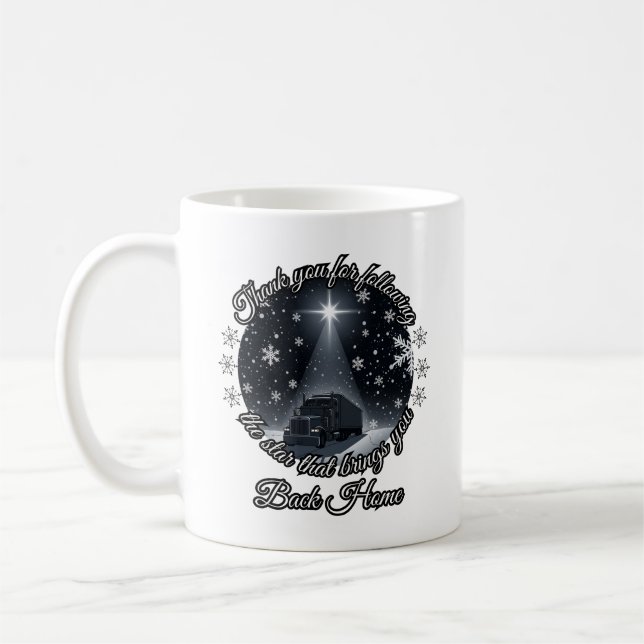 Weihnachts-Star-Truck-Reise Light Homecoming Kaffeetasse (Links)