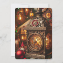 Weihnachts-Steampunk verzierte Laterne des Weihnac