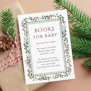 Weihnachts-Stechpalmen-Beeren-Bücher für Baby-Part Begleitkarte