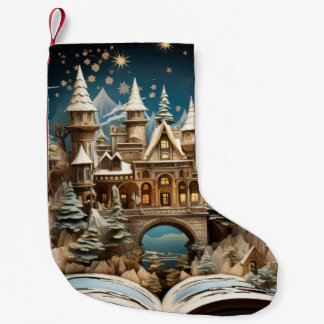 Weihnachts-Storybook Burg Pop-Up Wunderland Kleiner Weihnachtsstrumpf