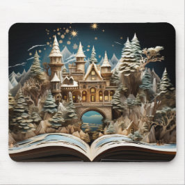 Weihnachts-Storybook Burg Pop-Up Wunderland Mousepad