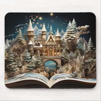 Weihnachts-Storybook Burg Pop-Up Wunderland Mousepad