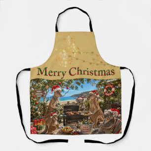 Weihnachts-Strand-Grillfest mit Kängurus und Koala Schürze
