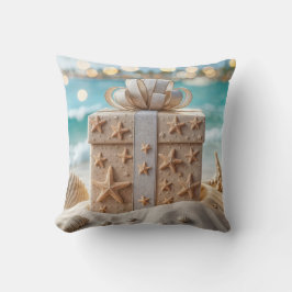Weihnachts-Strandgeschenk mit Starfish Kissen