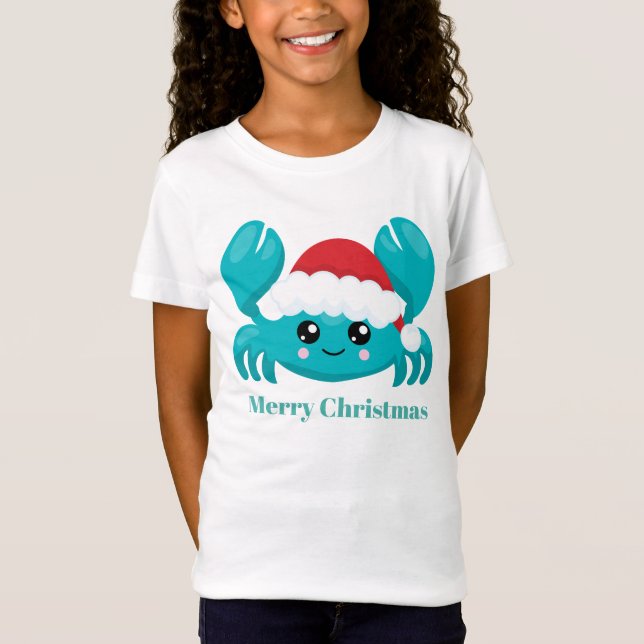 Weihnachts-Strandkrabbe-Urlaub hinzufügen T-Shirt (Vorderseite)