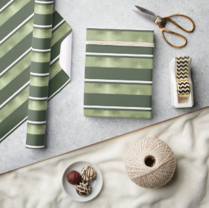 Weihnachts-Streifen Muster grün/weiß ID862 Geschenkpapier