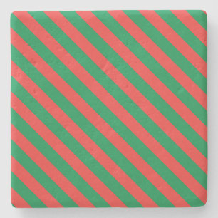 Weihnachts-Streifen-Untersetzer Steinuntersetzer