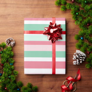 Weihnachts-Streifenmuster Geschenkpapier