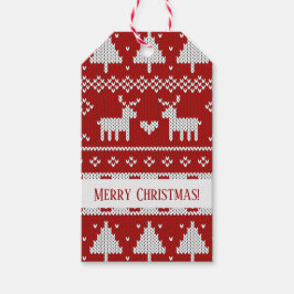 Weihnachts-Strickhirsch-Pullover-Geschenkanhänger Geschenkanhänger
