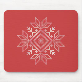 Weihnachts Strickkunst Schneeflocken saisonale Mousepad