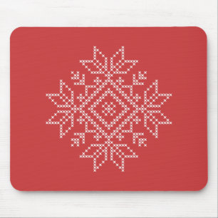 Weihnachts Strickkunst Schneeflocken saisonale Mousepad