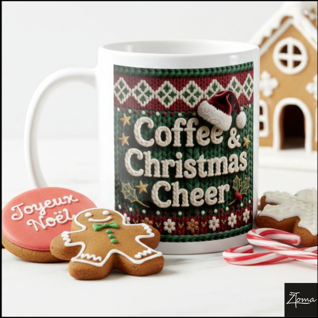 Weihnachts-Strickpullover Kaffee & Weihnachtsmannm Kaffeetasse (Von Creator hochgeladen)