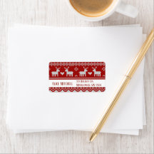 Weihnachts-Strickpullover-Rücksende-Adressetikette