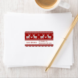 Weihnachts-Strickpullover-Rücksende-Adressetikette Adressaufkleber