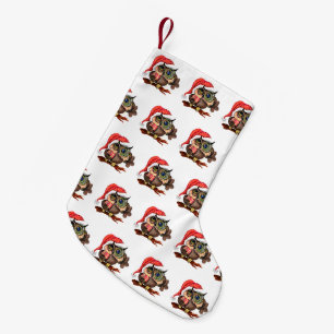 Weihnachts-Strumpf-Babyschale in Hut und Geschenk Kleiner Weihnachtsstrumpf