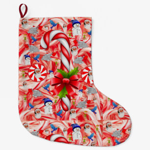Weihnachts-Strumpf, Candy Cane Großer Weihnachtsstrumpf