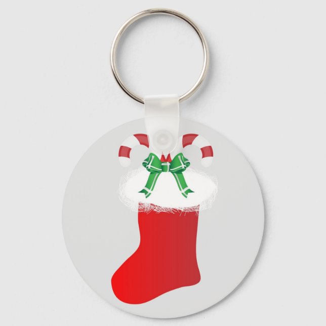 Weihnachts-Strumpf Candy Cane Peace Destiny Schlüsselanhänger (Vorderseite)