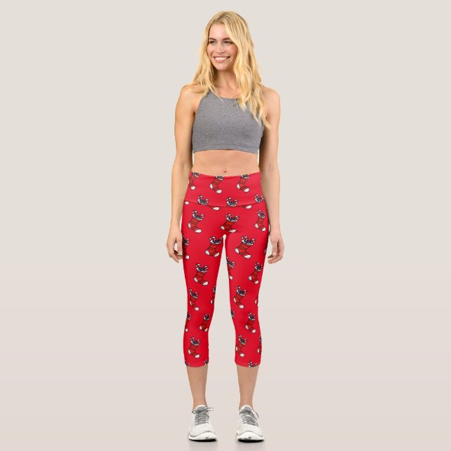 Weihnachts-Strumpf Capri Leggings (Vorderseite)