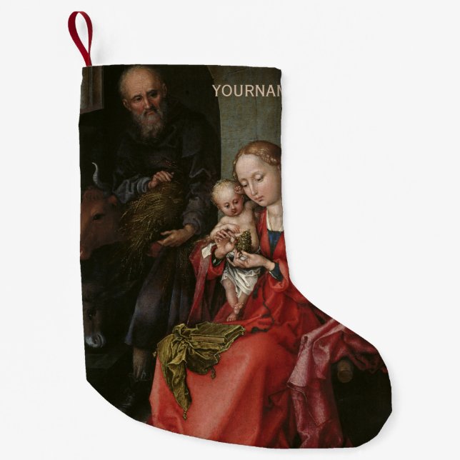 Weihnachts-Strumpf "Die Heilige Familie" Kleiner Weihnachtsstrumpf (Vorderseite)