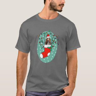 Weihnachts-Strumpf Dog Bassett Hound T-Shirt