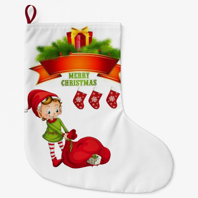 Weihnachts-Strumpf, Elf Großer Weihnachtsstrumpf (Vorderseite)