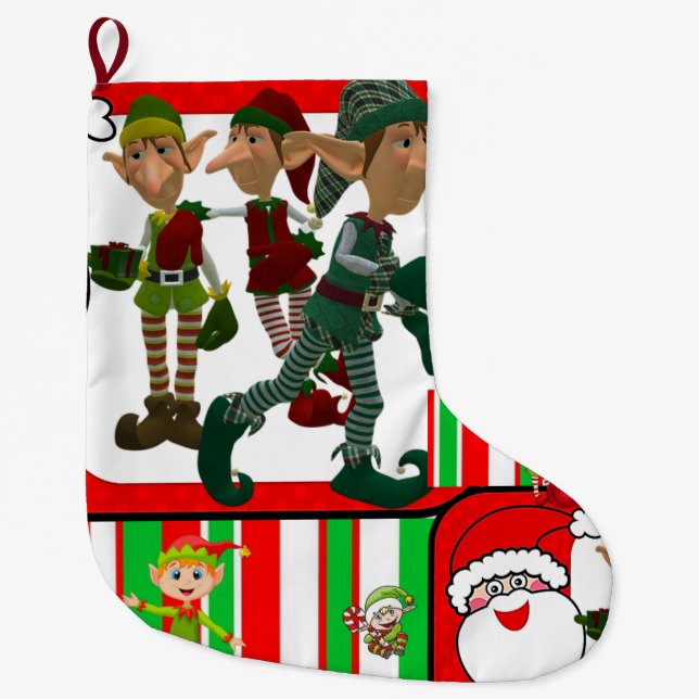 Weihnachts-Strumpf, Elf Großer Weihnachtsstrumpf (Vorderseite)