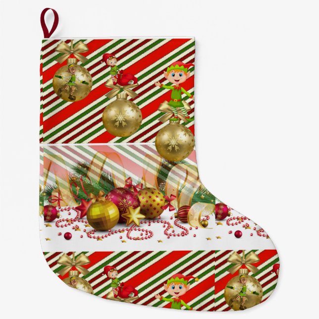 Weihnachts-Strumpf, Elf Großer Weihnachtsstrumpf (Vorderseite)