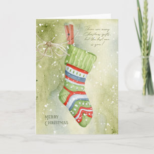 Weihnachts-Strumpf Feiertagskarte