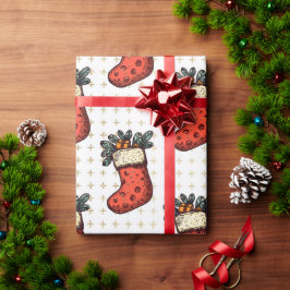 Weihnachts-Strumpf Geschenkpapier