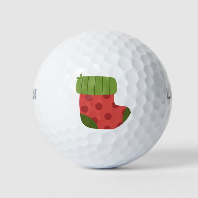 Weihnachts-Strumpf Golfball (Vorderseite)
