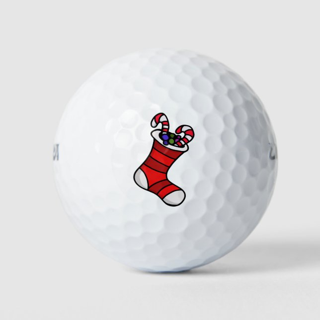 Weihnachts-Strumpf Golfball (Vorderseite)