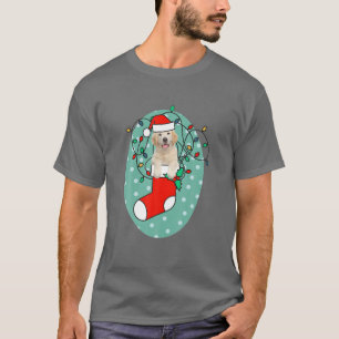 Weihnachts-Strumpf Hund Golden Retriever Liebe 2 T-Shirt