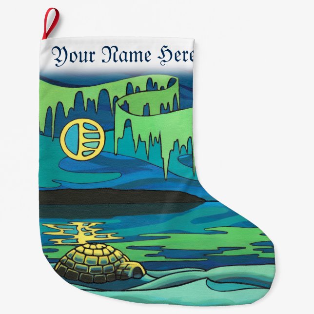 Weihnachts-Strumpf im Winter Personalisiert Strump Großer Weihnachtsstrumpf (Vorderseite)