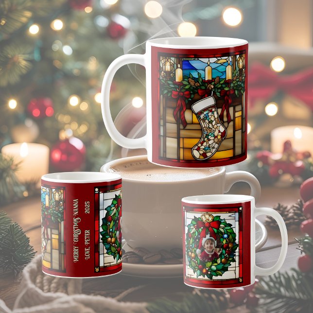 Weihnachts-Strumpf-Imitate aus festem Glas Kaffeetasse (Von Creator hochgeladen)
