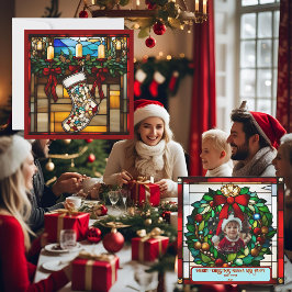 Weihnachts-Strumpf-Imitate: Festgelegte Glaskarte