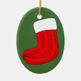 Weihnachts-Strumpf Keramikornament