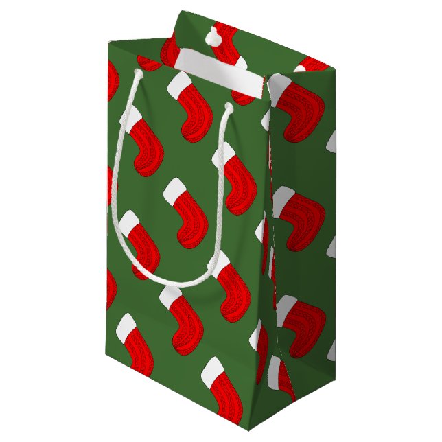 Weihnachts-Strumpf Kleine Geschenktüte (Vorderseite Schrägansicht)